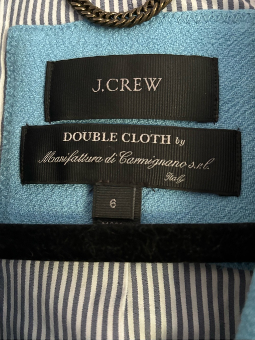 J CREW Majesty Blue Double Breasted Wool Blend Coat NEW Size 6 - Picture 4 of 6